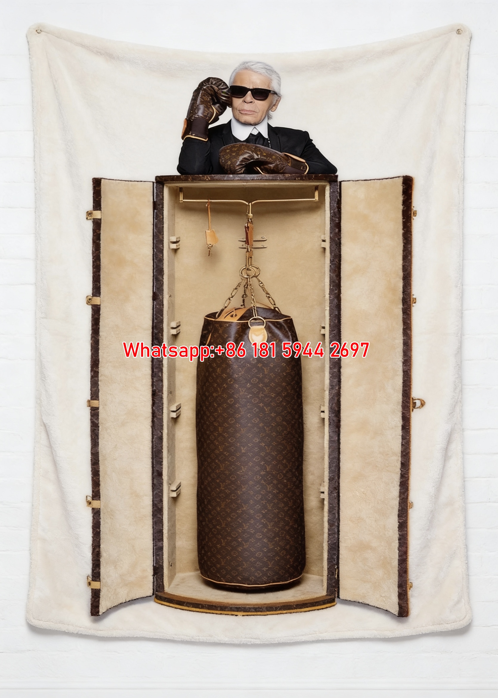 Karl Lagerfeld LV Punching Bag Flannel Throw Blanket 269